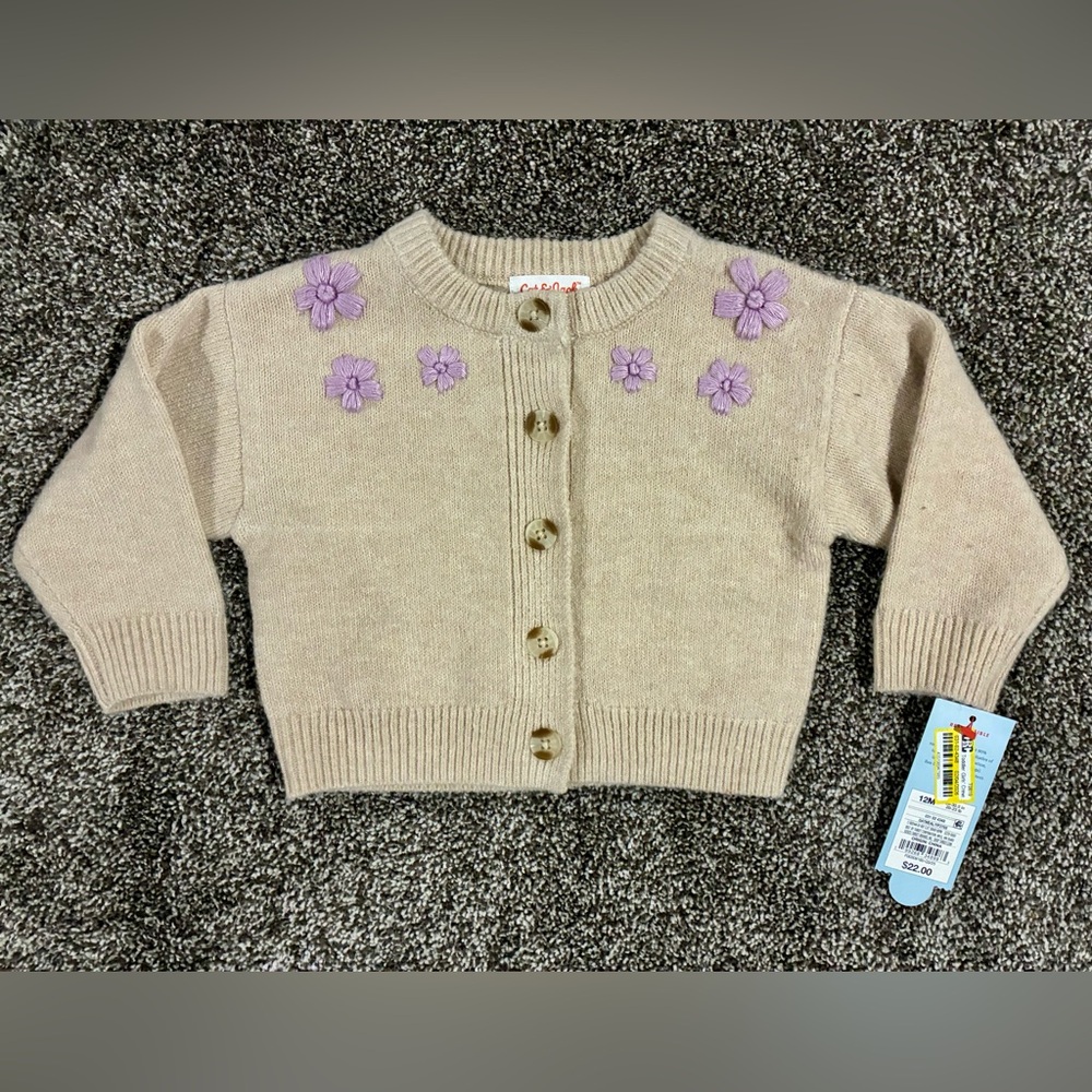Cat & Jack Cardigan with Flower Details